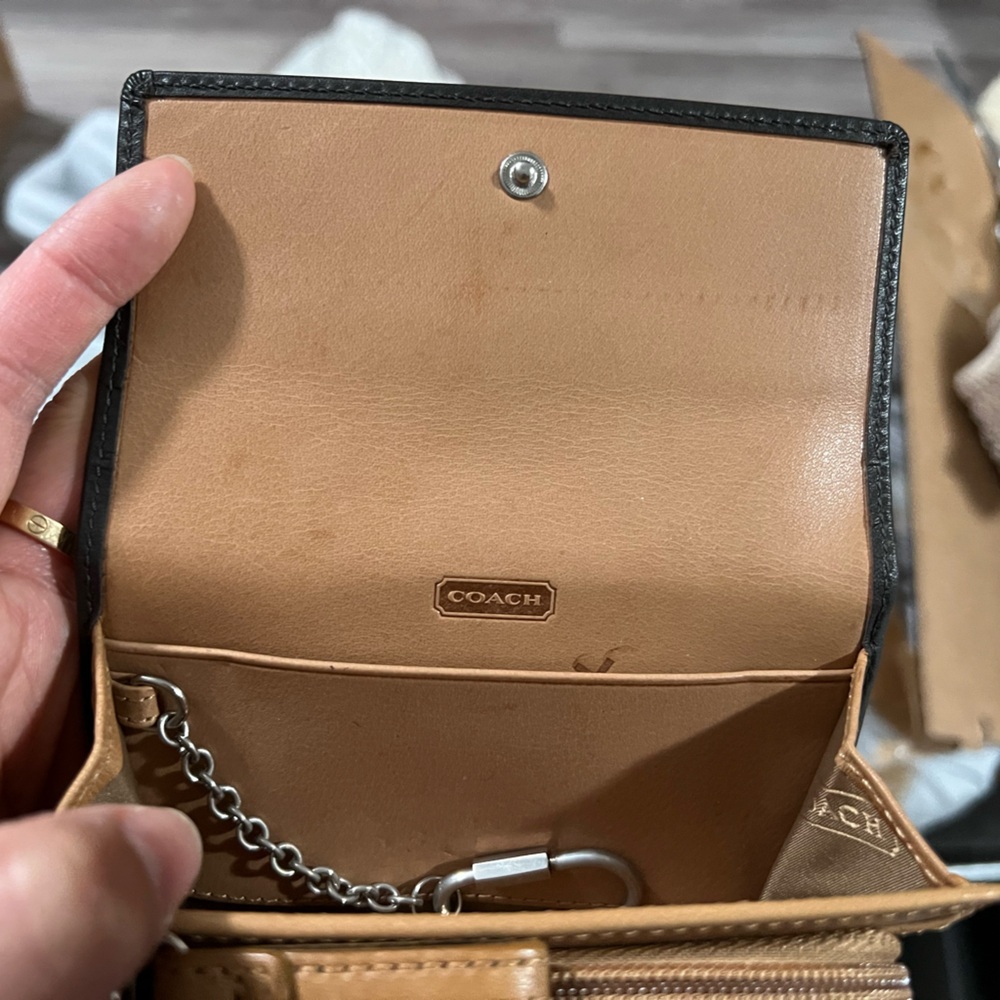 Coach Leather Wallet Keychain - Picture 4 of 8